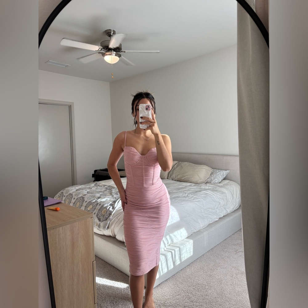 Fashion Nova Blush Pink Midi Dress